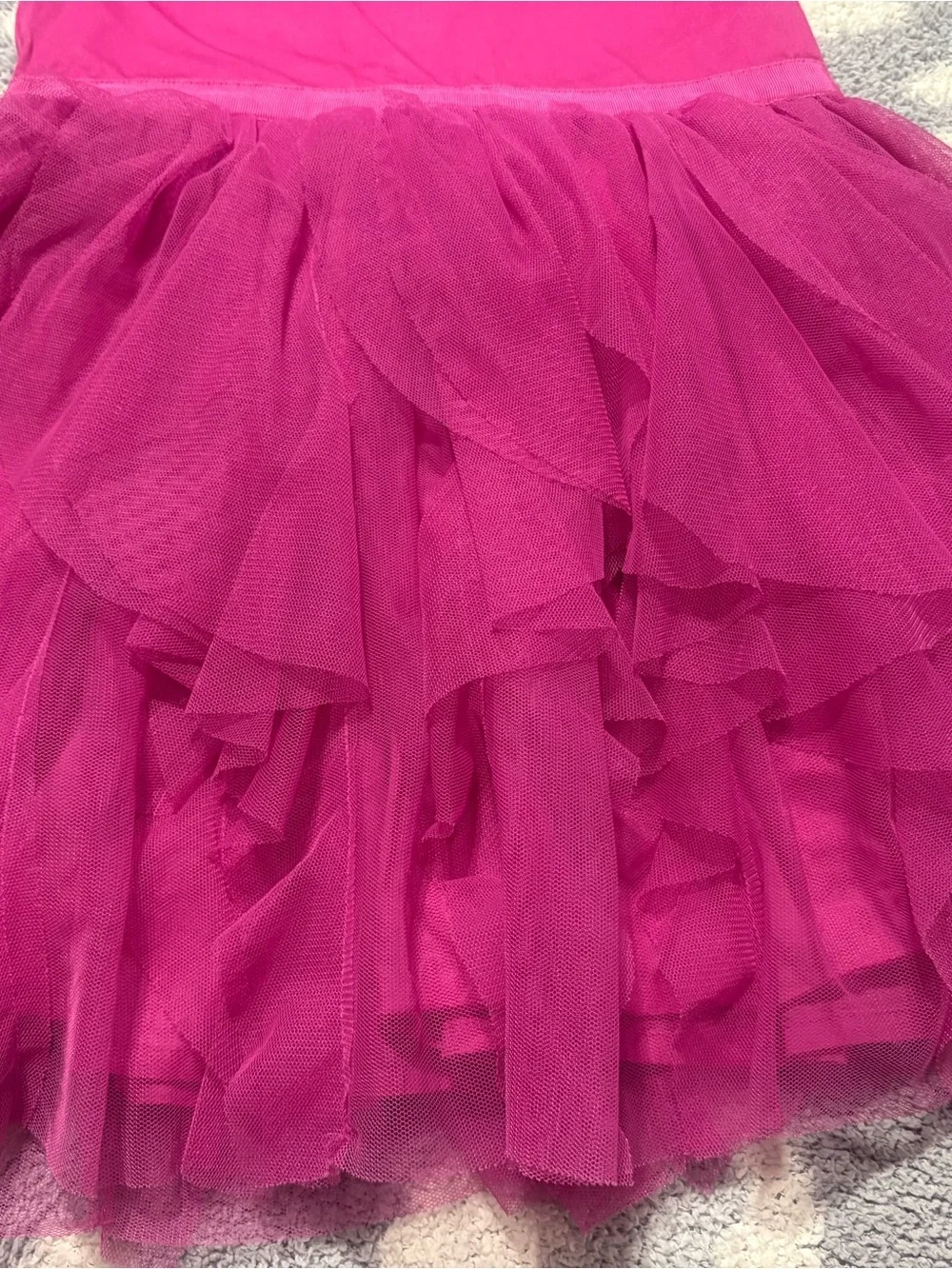 OshKosh B’Gosh Hot Pink Cotton Dress with Tulle Skirt 3T